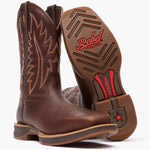 Men's Rebel by Durango X-Pand Western Boots Chocolate STEEL TOE(DDB0520) Slip Oil Resistant