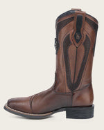 Cuadra Men's Western Rodeo Honey Brown Bovine Boots (CU986/3Z2VRS - Res Crust Miel)